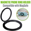 360° Rotation Magnetic Phone Ring Holder and Adjustable Kickstand for MagSafe - Black
