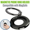 Adjustable 360° Rotation Magnetic Phone Ring Holder and Kickstand for MagSafe - Black