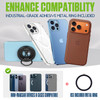 Adjustable 360° Rotation Magnetic Phone Ring Holder and Kickstand for MagSafe - Black