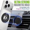Adjustable 360° Rotation Magnetic Phone Ring Holder and Kickstand for MagSafe - Black