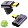 2-Pack 90 Degree Right Angle USB-C Adapter 240W PD Fast Charging