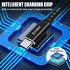 2-In-1 100W USB-C to USB-C Charge and Sync Cable with Dual USB-C Splitter - Black