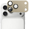 Unibody Matte Metal Tempered Glass Camera Lens Protector for iPhone 17 Pro Max - Desert Gold