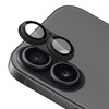 Unibody Matte Metal Tempered Glass Camera Lens Protector for iPhone 17 - Black