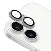 Unibody Matte Metal Tempered Glass Camera Lens Protector for iPhone 16 / iPhone 16 Plus - Silver