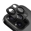 Unibody Matte Metal Tempered Glass Camera Lens Protector for iPhone 15 Pro / iPhone 15 Pro Max - Black