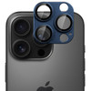Unibody Matte Metal Tempered Glass Camera Lens Protector for iPhone 15 Pro / iPhone 15 Pro Max - Blue