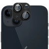 Unibody Matte Metal Tempered Glass Camera Lens Protector for iPhone 15 / iPhone 15 Plus - Black