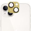 Unibody Matte Metal Tempered Glass Camera Lens Protector for iPhone 15 / iPhone 15 Plus - Gold
