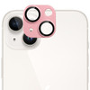 Unibody Matte Metal Tempered Glass Camera Lens Protector for iPhone 15 / iPhone 15 Plus - Pink