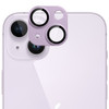 Unibody Matte Metal Tempered Glass Camera Lens Protector for iPhone 15 / iPhone 15 Plus - Purple