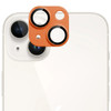 Unibody Matte Metal Tempered Glass Camera Lens Protector for iPhone 14 / iPhone 14 Plus - Cosmic Orange