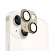 Unibody Matte Metal Tempered Glass Camera Lens Protector for iPhone 14 / iPhone 14 Plus - Desert Gold
