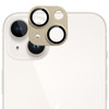 Unibody Matte Metal Tempered Glass Camera Lens Protector for iPhone 14 / iPhone 14 Plus - Desert Gold