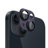 Unibody Matte Metal Tempered Glass Camera Lens Protector for iPhone 14 / iPhone 14 Plus - Dark Purple