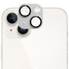 Unibody Matte Metal Tempered Glass Camera Lens Protector for iPhone 14 / iPhone 14 Plus - Silver