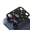 Unibody Matte Metal Tempered Glass Camera Lens Protector for iPhone 17 Pro Max - Rhinestones Black