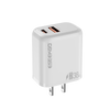 Rapid PD 38W 2 Port USB-C and USB-A Wall Charger - White