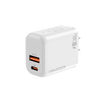 Rapid PD 38W 2 Port USB-C and USB-A Wall Charger - White