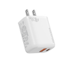 Rapid PD 38W 2 Port USB-C and USB-A Wall Charger - White