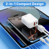 Rapid PD 38W 2 Port USB-C and USB-A Wall Charger - White