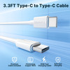 Rapid PD 38W 2 Port USB-C and USB-A Wall Charger with USB-C Cable - White