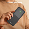 22.5W 20000mAh Power Bank Battery with Integrated USB-C, USB-A and Lightning Charging Cables - Black