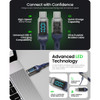 InfinaCore NextGen 100W USB-C to USB-C Nylon Braided Charge & Sync Cable with LED Visual Speed Indicator - Blue