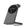 InfinaCore T3 Pro 3-in-1 Qi2 Certified MagSafe Magnetic Wireless Charging Station - Black Frost
