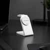 InfinaCore T3 Pro 3-in-1 Qi2 Certified MagSafe Magnetic Wireless Charging Station - Silver Crest