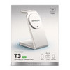 InfinaCore T3 Pro 3-in-1 Qi2 Certified MagSafe Magnetic Wireless Charging Station - Silver Crest
