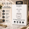 Guess IPX4 Water Resistant TWS True Wireless Bluetooth v5.3 Earbuds - White