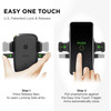 iOttie Easy One Touch Qi Certified Wireless Car Charger Cup Holder Phone Mount - Black