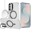 InFrame Series Magnetic Crystal Case with Camera Ring Stand for Samsung Galaxy S26 FE - Black