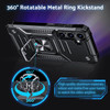 Military Grade Robust Series Dual Layer Hybrid Case with Ring Grip for Samsung Galaxy S26 FE - Black