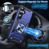 Military Grade Robust Series Dual Layer Hybrid Case with Ring Grip for Samsung Galaxy S26 FE - Blue