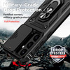 Military Grade Hybrid Case with Ring Grip and Camera Lens Protector for Samsung Galaxy S26 FE - Black