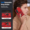 Military Grade Hybrid Case with Ring Grip and Camera Lens Protector for Samsung Galaxy S26 FE - Red