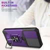 Military Grade All-In-One Ring Stand Card Case for Samsung Galaxy S26 FE - Purple