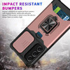 Military Grade All-In-One Ring Stand Card Case for Samsung Galaxy S26 FE - Rose Gold