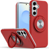 Circular Series Hybrid Case with Rotating Ring Stand for Samsung Galaxy S26 FE - Red