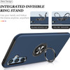 360 Rotating Ring Grip Hybrid Case for Samsung Galaxy S26 FE - Blue