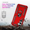 Military Grade Hybrid Case with Ring Grip for Samsung Galaxy S26 FE - Red