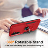 Military Grade TUFF Shockproof Hybrid Armor Case with Ring Grip for Samsung Galaxy S26 FE - Red