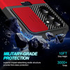 Military Grade All-In-One Ring Stand Card Case for Samsung Galaxy S26 FE - Red