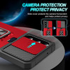 Military Grade All-In-One Ring Stand Card Case for Samsung Galaxy S26 FE - Red