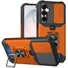 Military Grade All-In-One Ring Stand Card Case for Samsung Galaxy S26 FE - Cosmic Orange