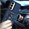 Military Grade Hybrid Case with Ring Grip and Camera Lens Protector for Samsung Galaxy S26 FE - Blue