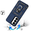 Military Grade Hybrid Case with Ring Grip and Camera Lens Protector for Samsung Galaxy S26 FE - Blue