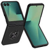 360 Rotating Ring Grip Hybrid Case for Samsung Galaxy Z Flip 7 - Black
